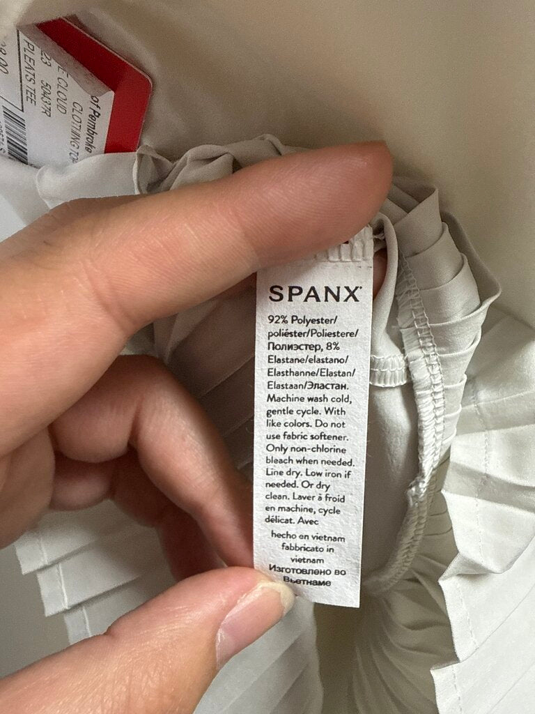 Spanx Stone Pleated Bottom Top