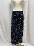 Vince Black Sequin Midi Skirt