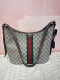 Gucci Monogram GG Supreme Web Ophidia Large Hobo (In Stores $2450)
