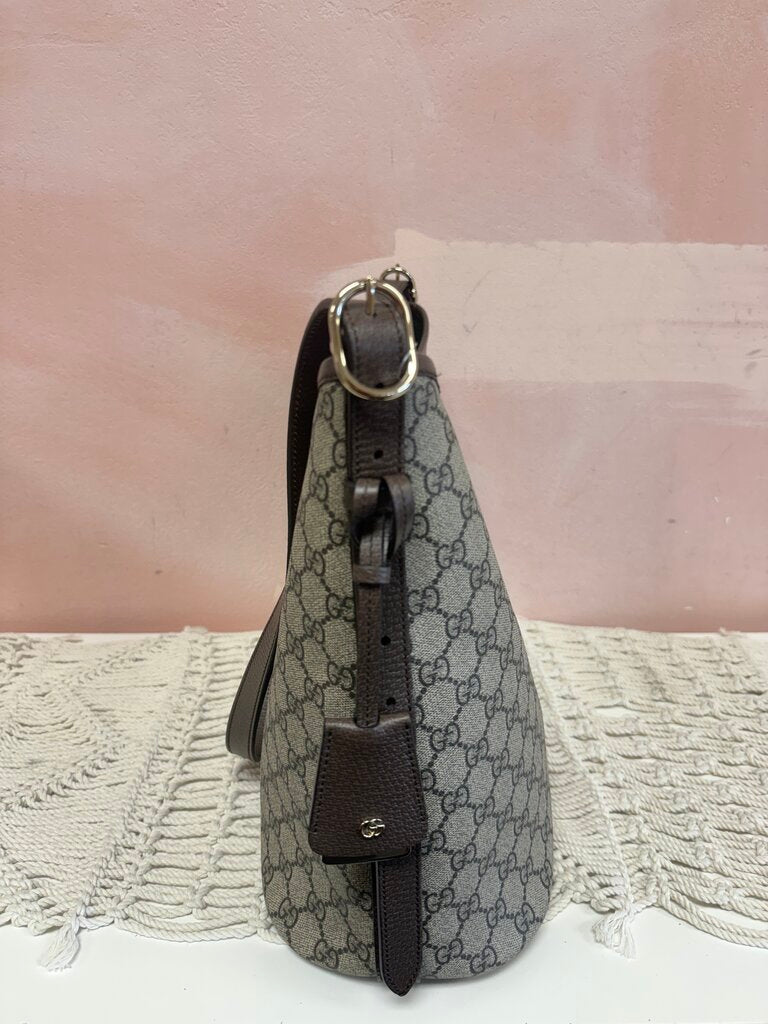 Gucci Monogram GG Supreme Web Ophidia Large Hobo (In Stores $2450)