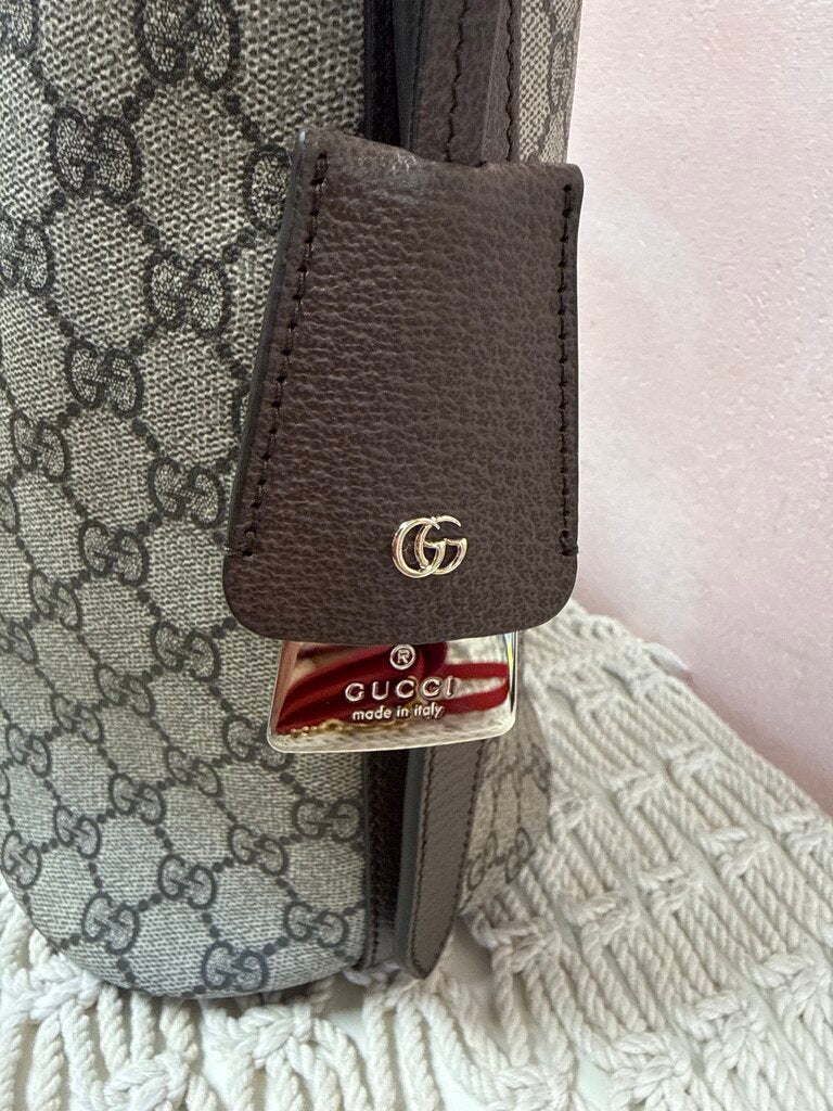 Gucci Monogram GG Supreme Web Ophidia Large Hobo (In Stores $2450)