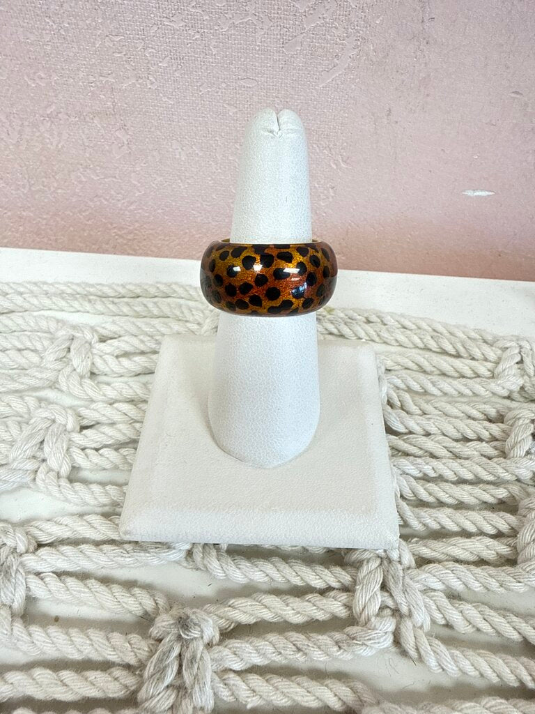 Soho Jewelry 18k and Enamel Leopard Ring