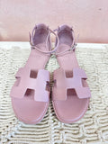 Hermes Pink Santorini Sandal w/Dustbag