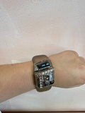 Alexis Bittar Silver Embellished Wide Cuff w/Dustbag
