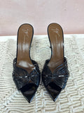 Giuseppe Zanotti Black Patent Open Toe Heels w/Dustbag