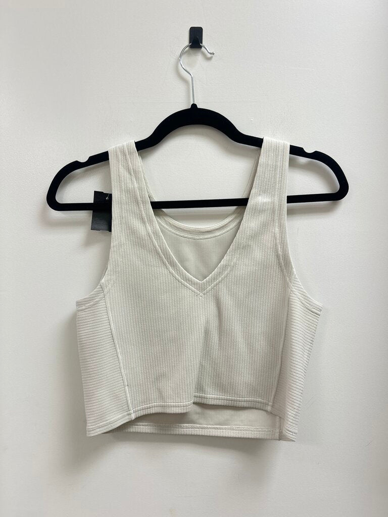 Lululemon Stone Ribbed Cropped Tank