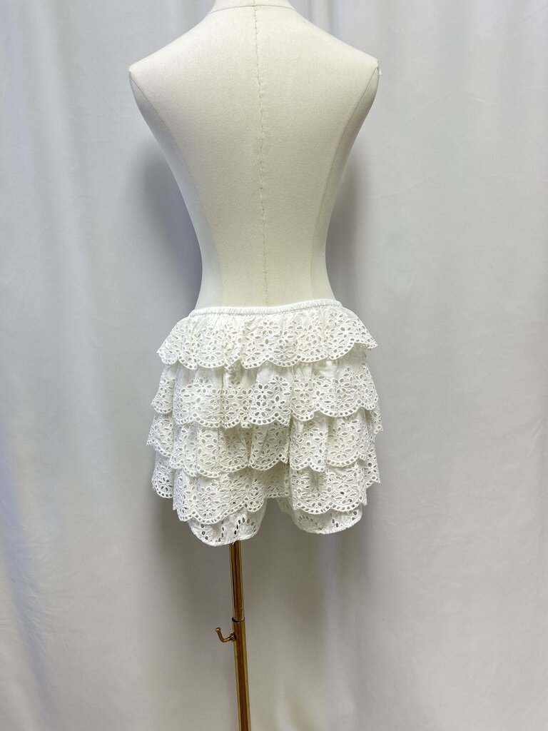 Spell White Eyelet Min Skirt NWT