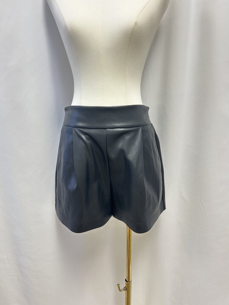 Susana Monaco Black Faux Leather Shorts