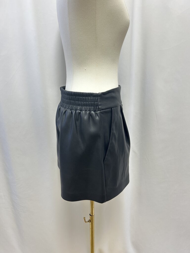 Susana Monaco Black Faux Leather Shorts