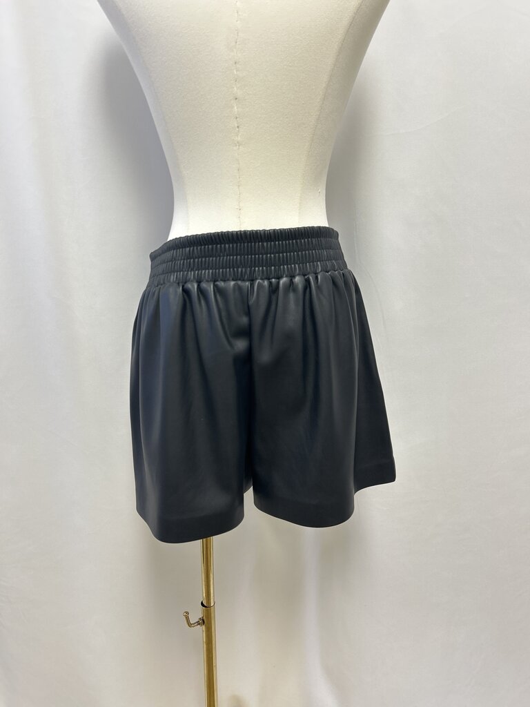 Susana Monaco Black Faux Leather Shorts