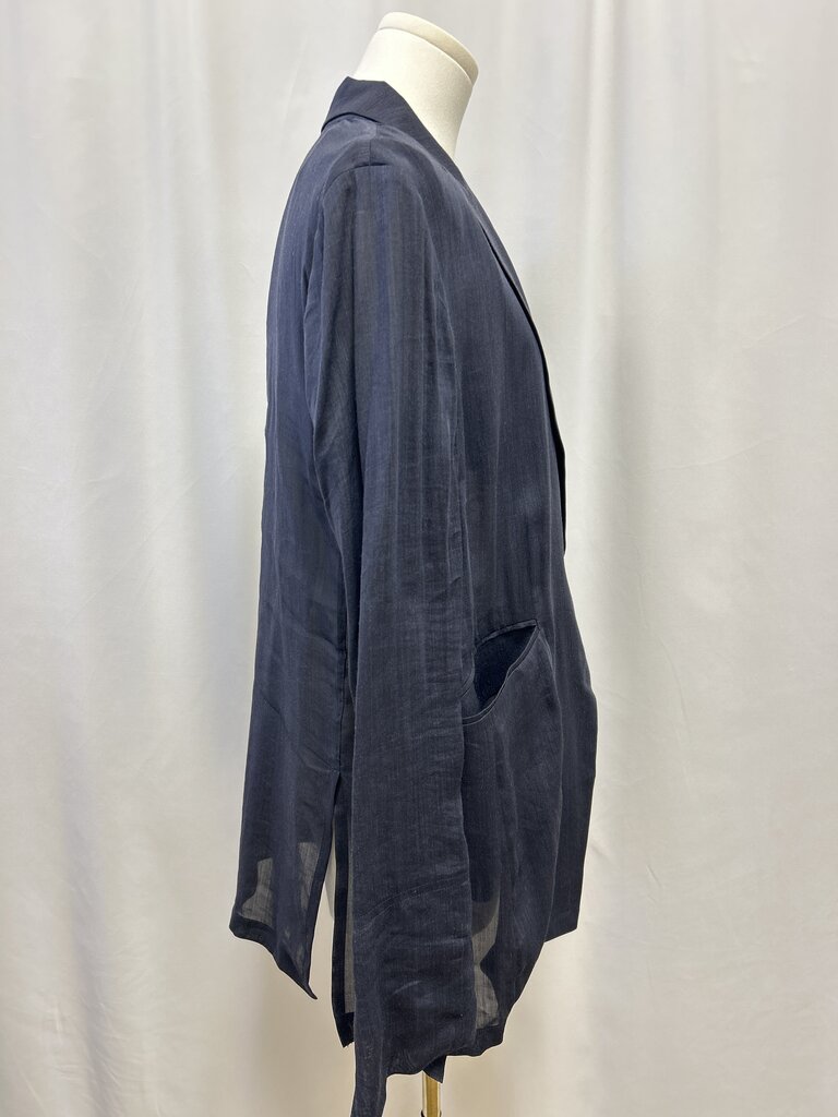 Elaine Kim Navy Sheer Blazer