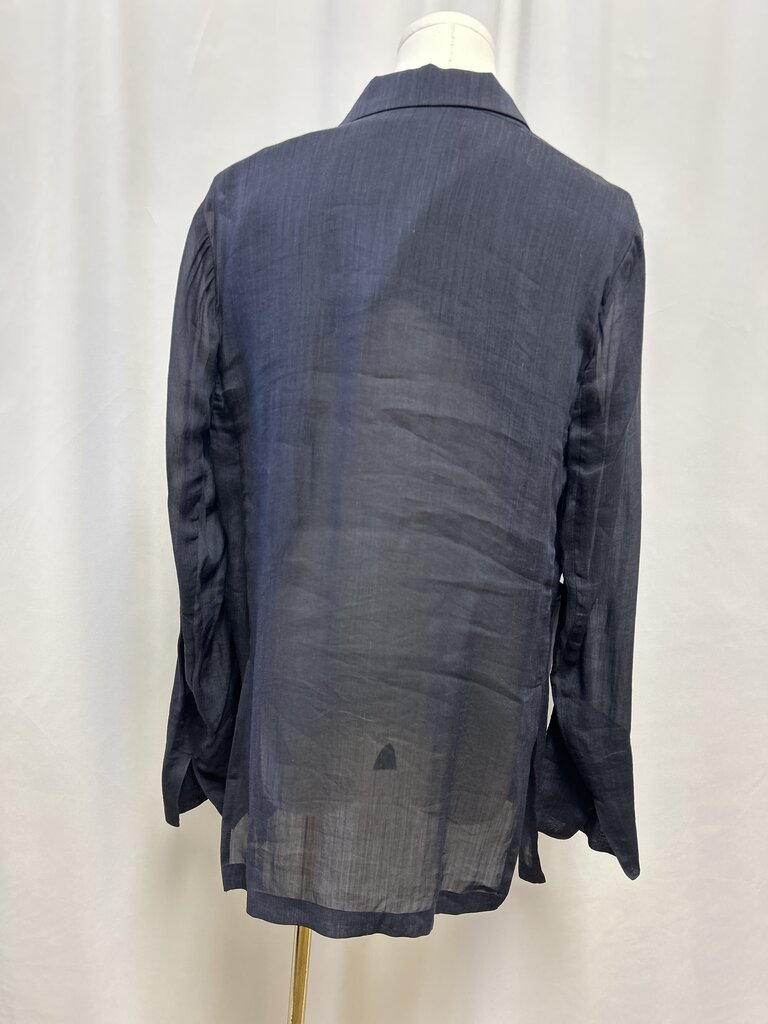 Elaine Kim Navy Sheer Blazer