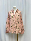 Agua Pink Floral Linen Blouse