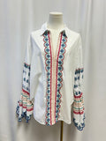 Silvia Tcherassi White Embroidered Top