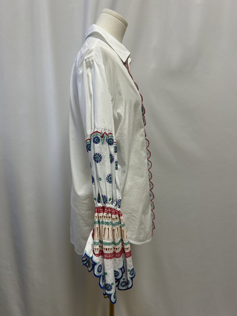 Silvia Tcherassi White Embroidered Top