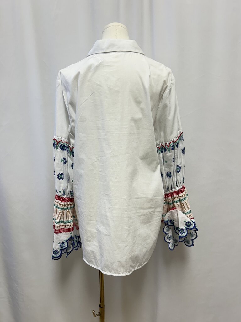 Silvia Tcherassi White Embroidered Top