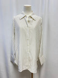 Co Black and Ivory Striped Blouse