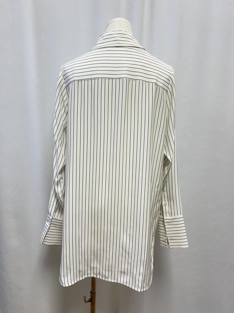 Co Black and Ivory Striped Blouse
