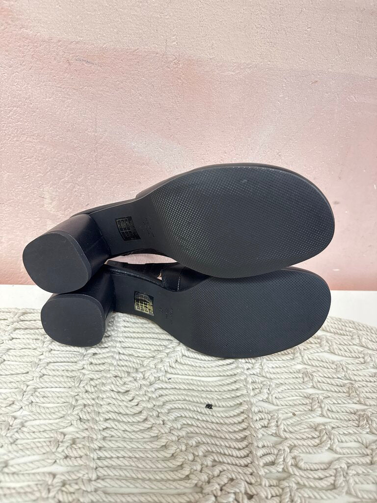 Maeve Black Leather Slingback Pump