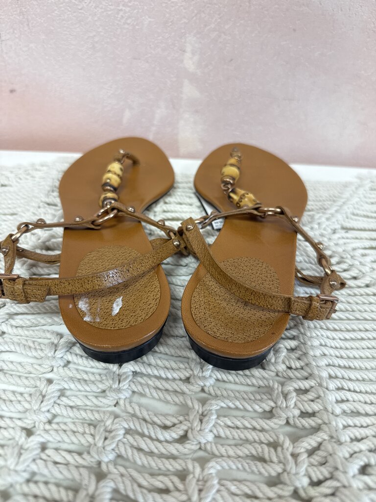 Gucci Tan Bamboo Sandals
