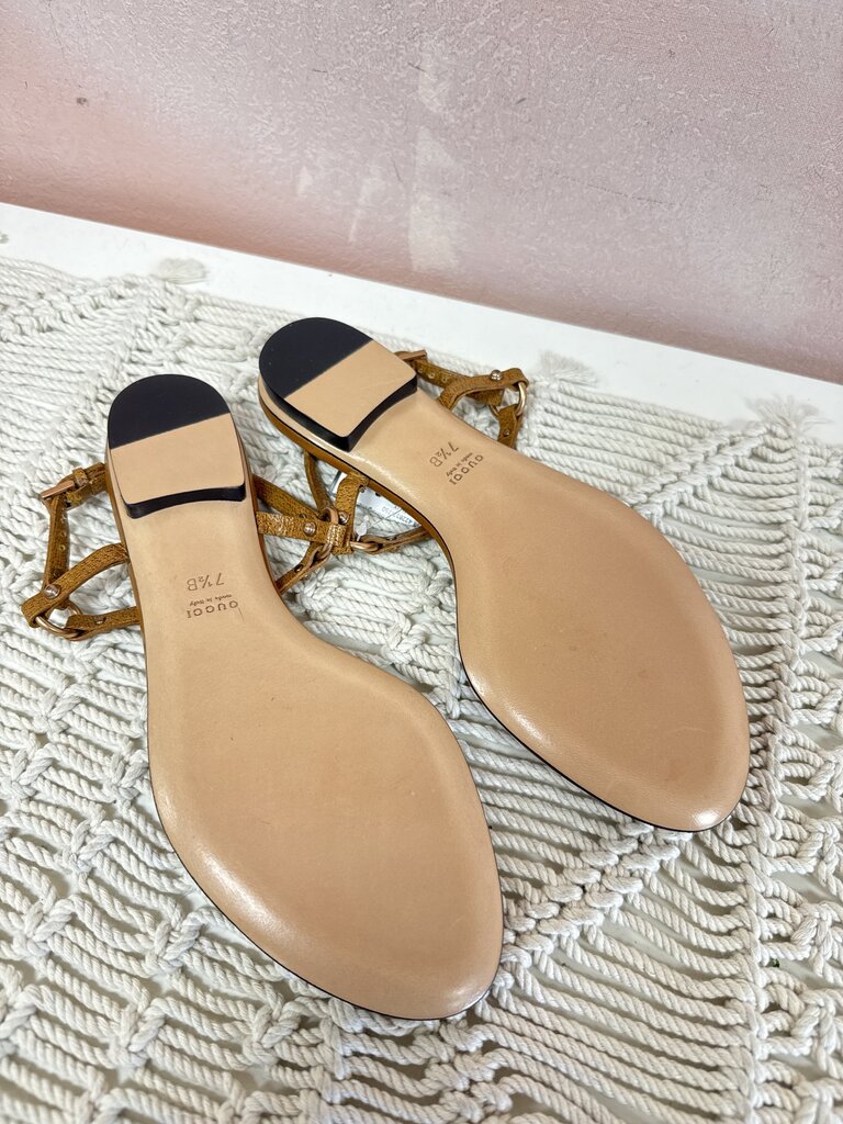Gucci Tan Bamboo Sandals