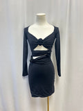 Maygel Cornoel Black Cut Out Mini Dress