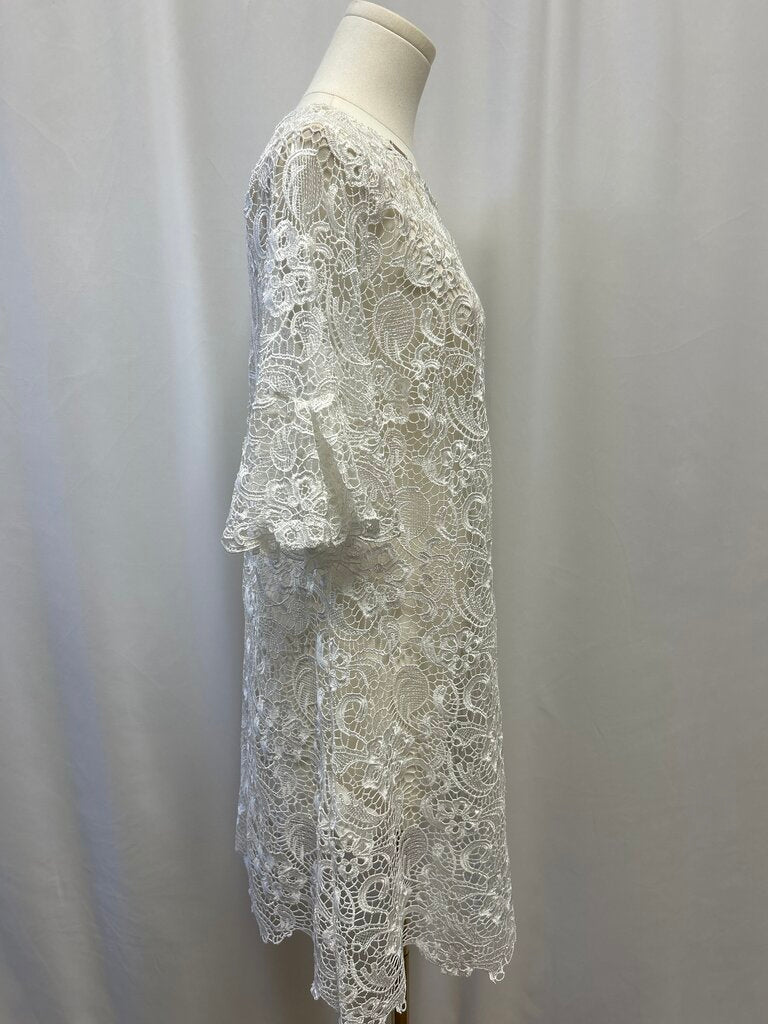 Elisabetta Franchi White Lace Dress