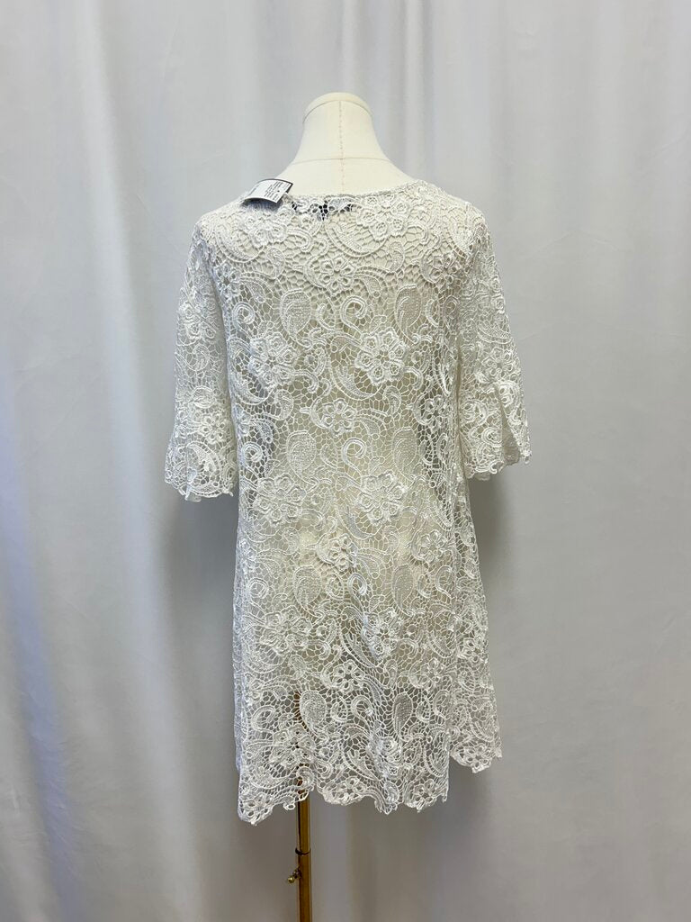 Elisabetta Franchi White Lace Dress