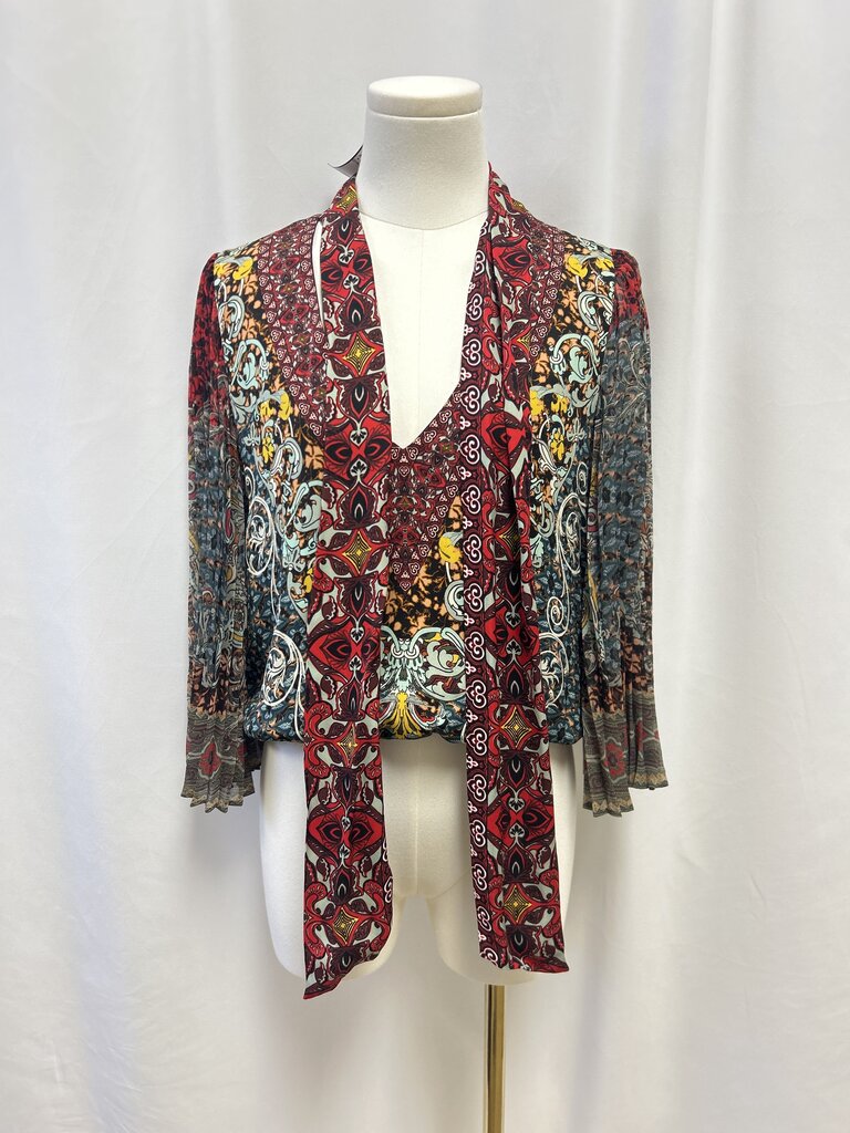 alice + olivia Multi Print Cropped Top