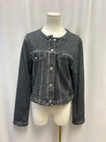 rag & bone Black Sweatshirt Jean Jacket