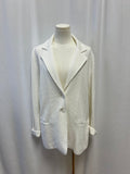 Amina Rubinacci White Knit Blazer