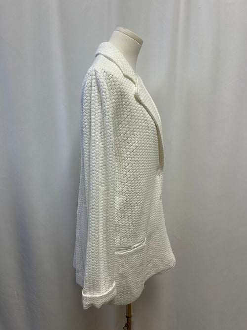 Amina Rubinacci White Knit Blazer