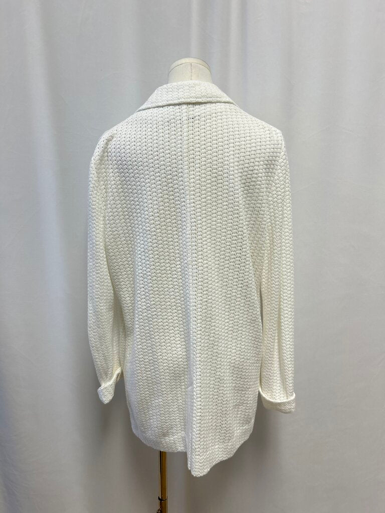 Amina Rubinacci White Knit Blazer