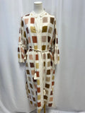 De Castro Taupe Print Maxi Dress