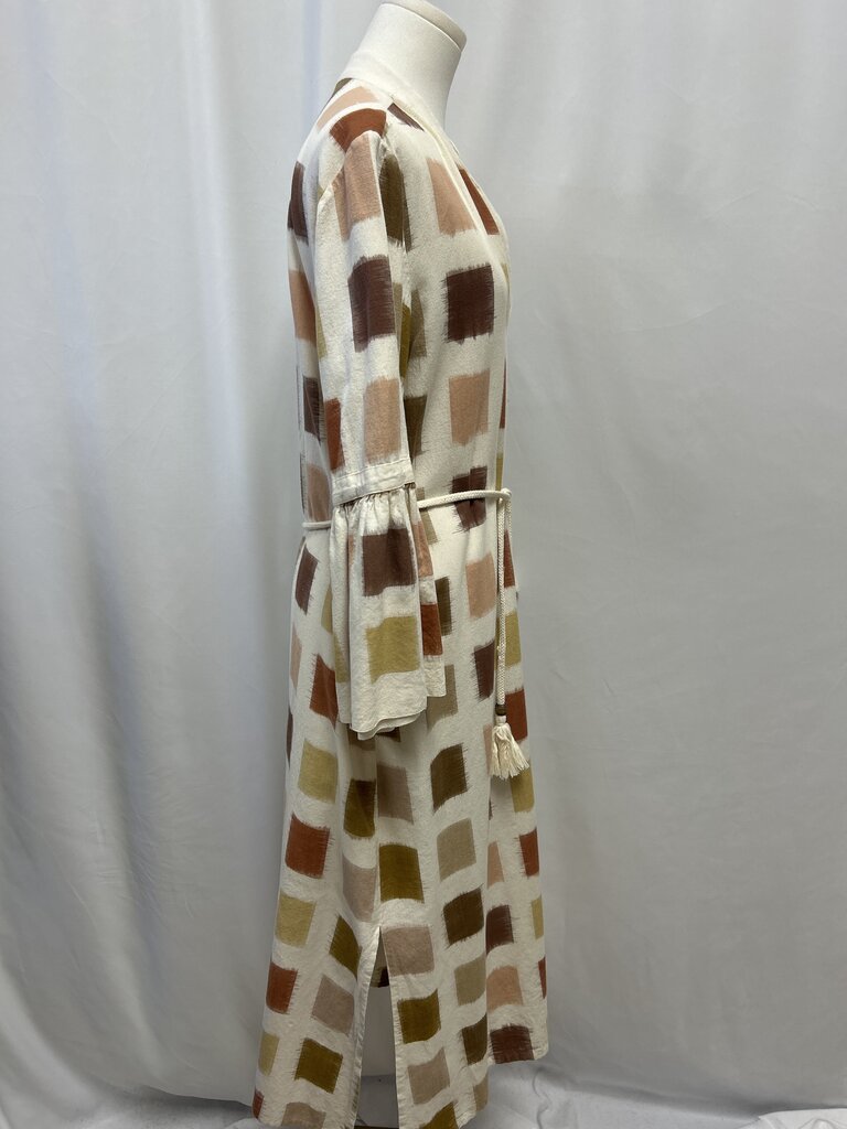 De Castro Taupe Print Maxi Dress