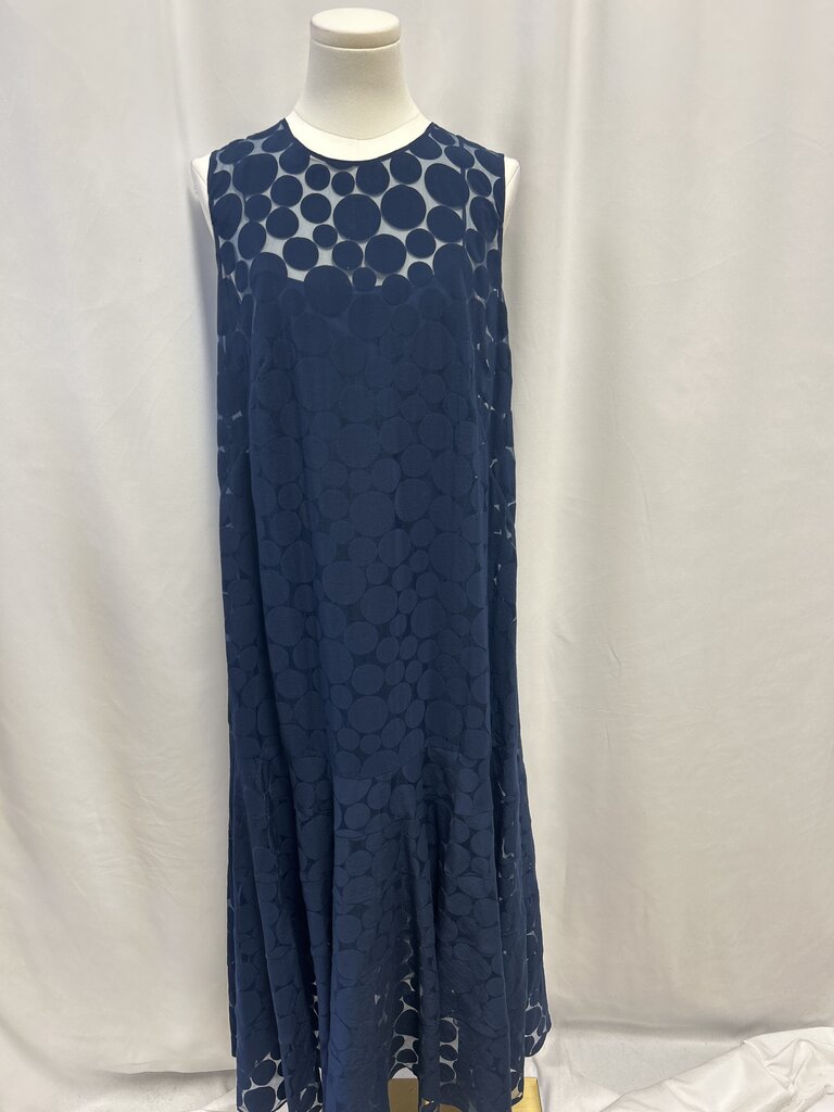 Akris Blue Dot Dress w/Slip