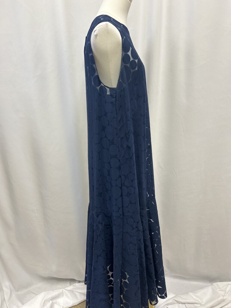 Akris Blue Dot Dress w/Slip
