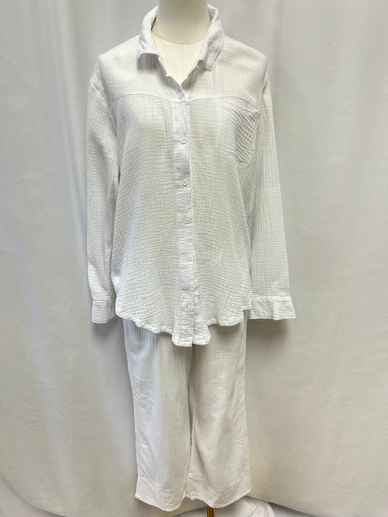Splendid White Gauze Pant Set