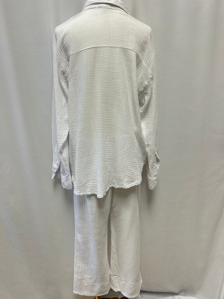 Splendid White Gauze Pant Set