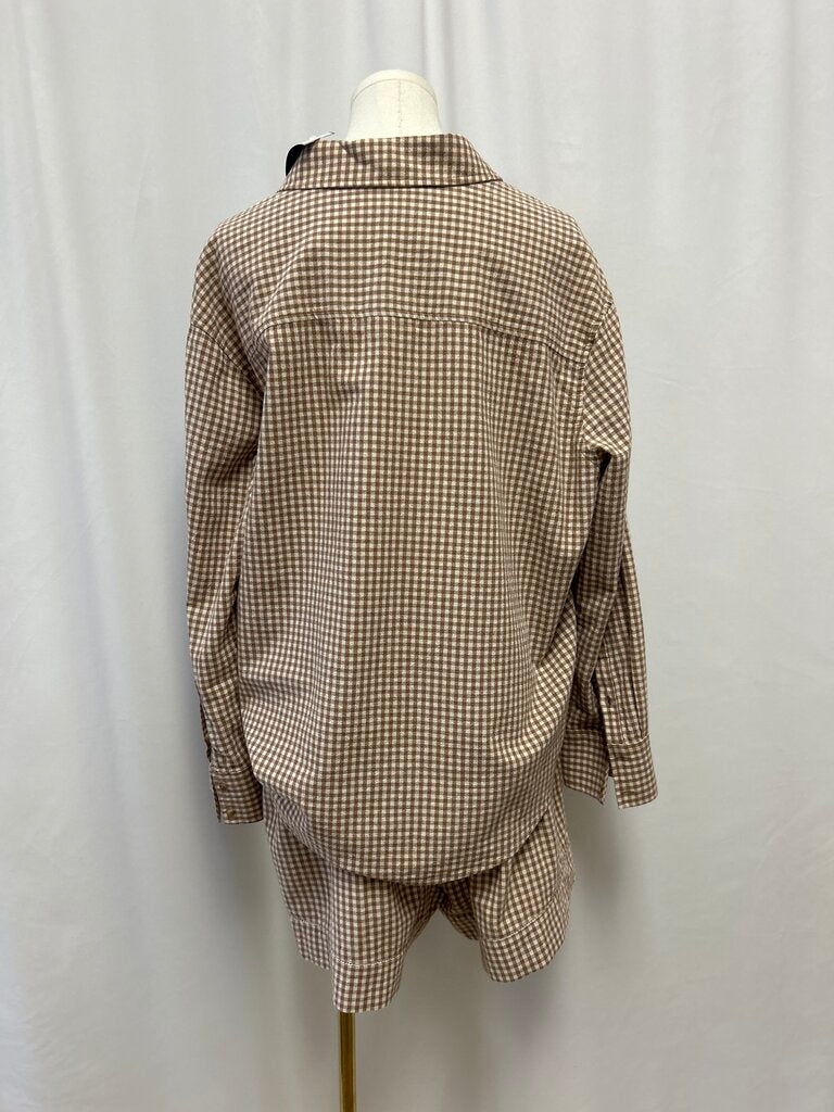 Tuckernuck Tan Gingham Short Set