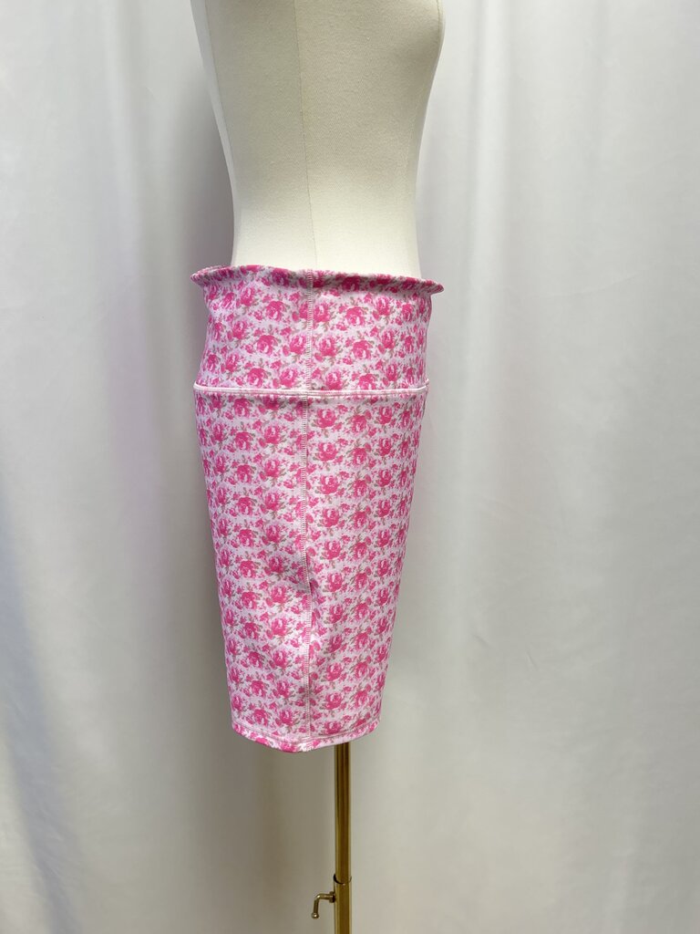 LoveShackFancy Pink Floral Bike Shorts