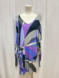 Pucci Purple Multi Scoop Neck Mini Dress NWT