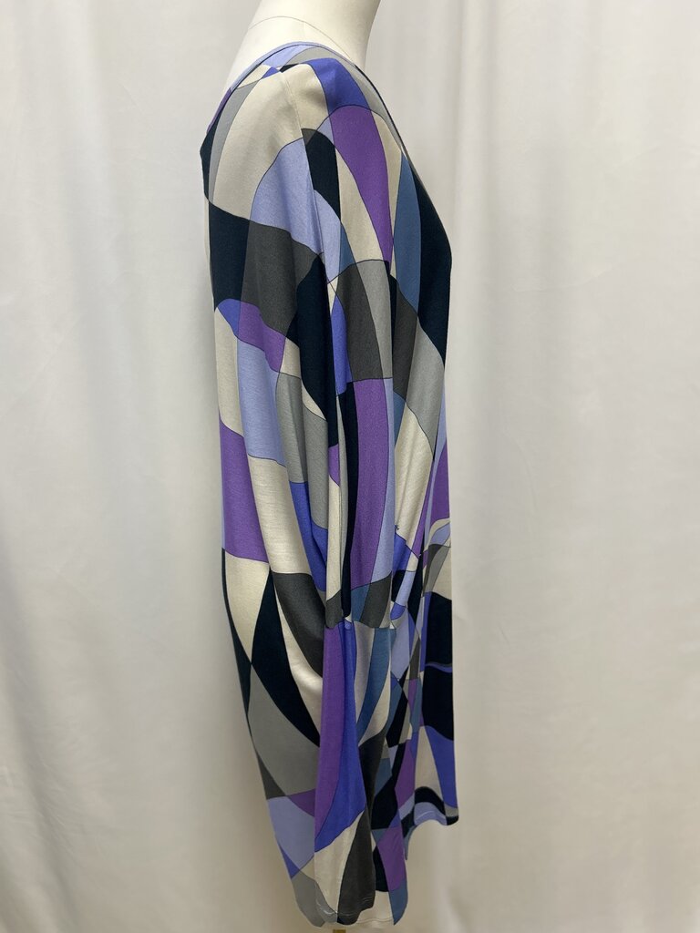 Pucci Purple Multi Scoop Neck Mini Dress NWT