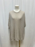 Theory Tan Cable Knit Sweater