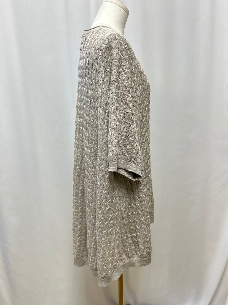 Theory Tan Cable Knit Sweater