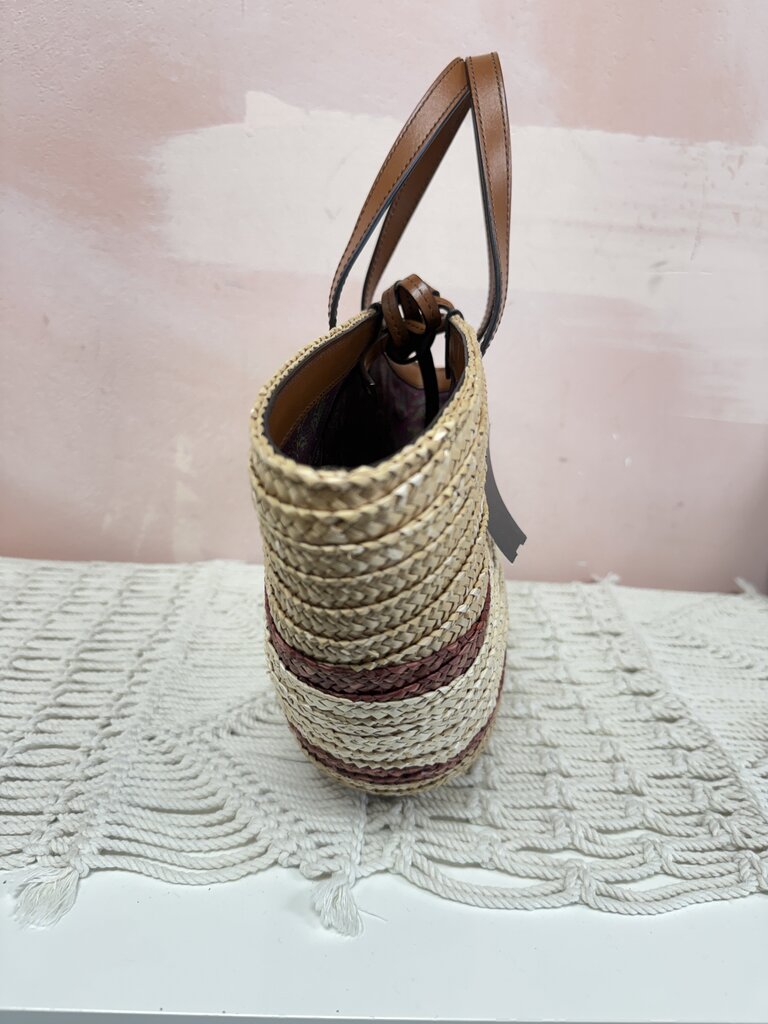 Etro Mini Raffia Tote
