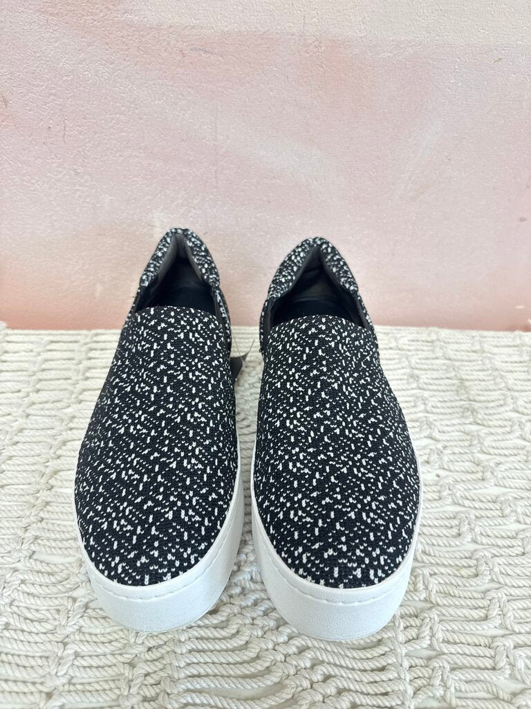 Vince Black and White Knit Pull On Sneaker