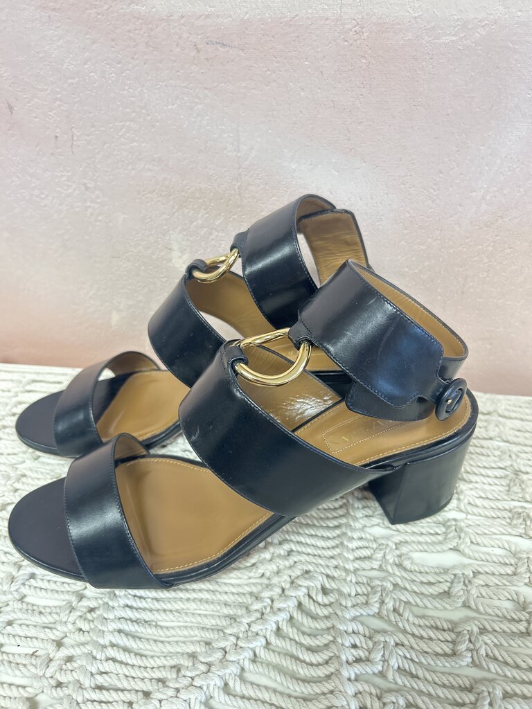 Aquazzura Black Block Heel Sandal
