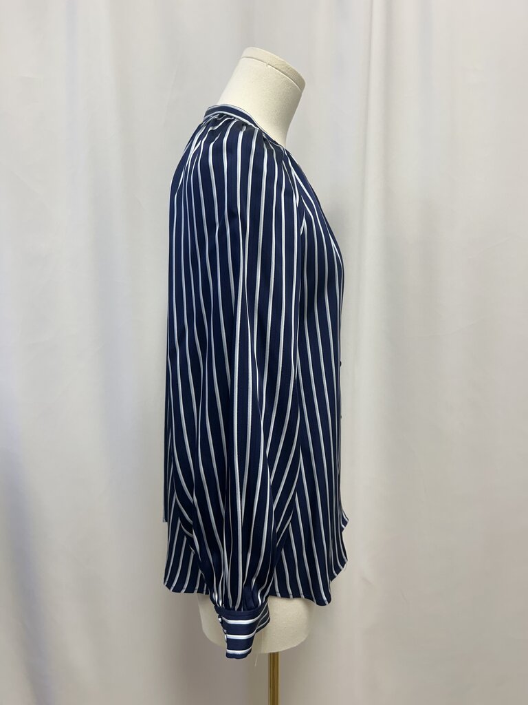 Frame Blue Striped Blouse