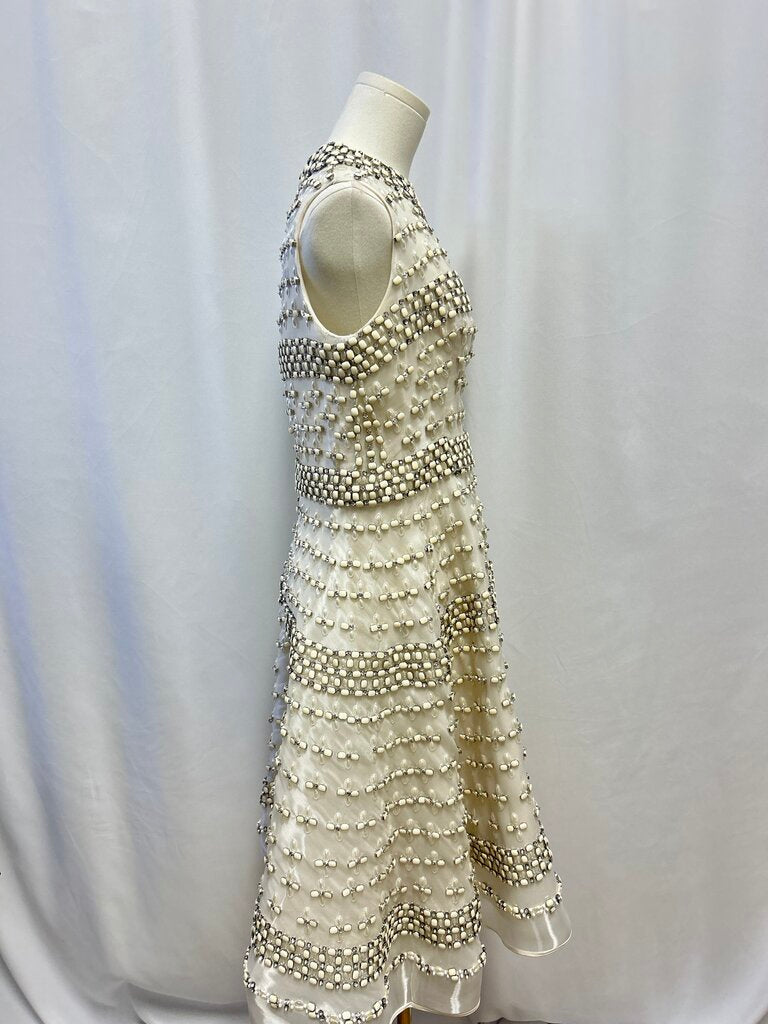 Naeem Khan White Embellished Cocktail Dress (Orig $5000)